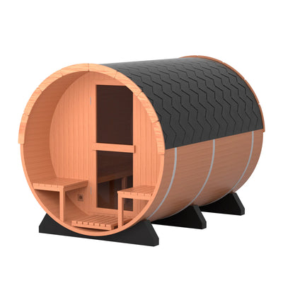 Outdoor Barrel Sauna Panoroof