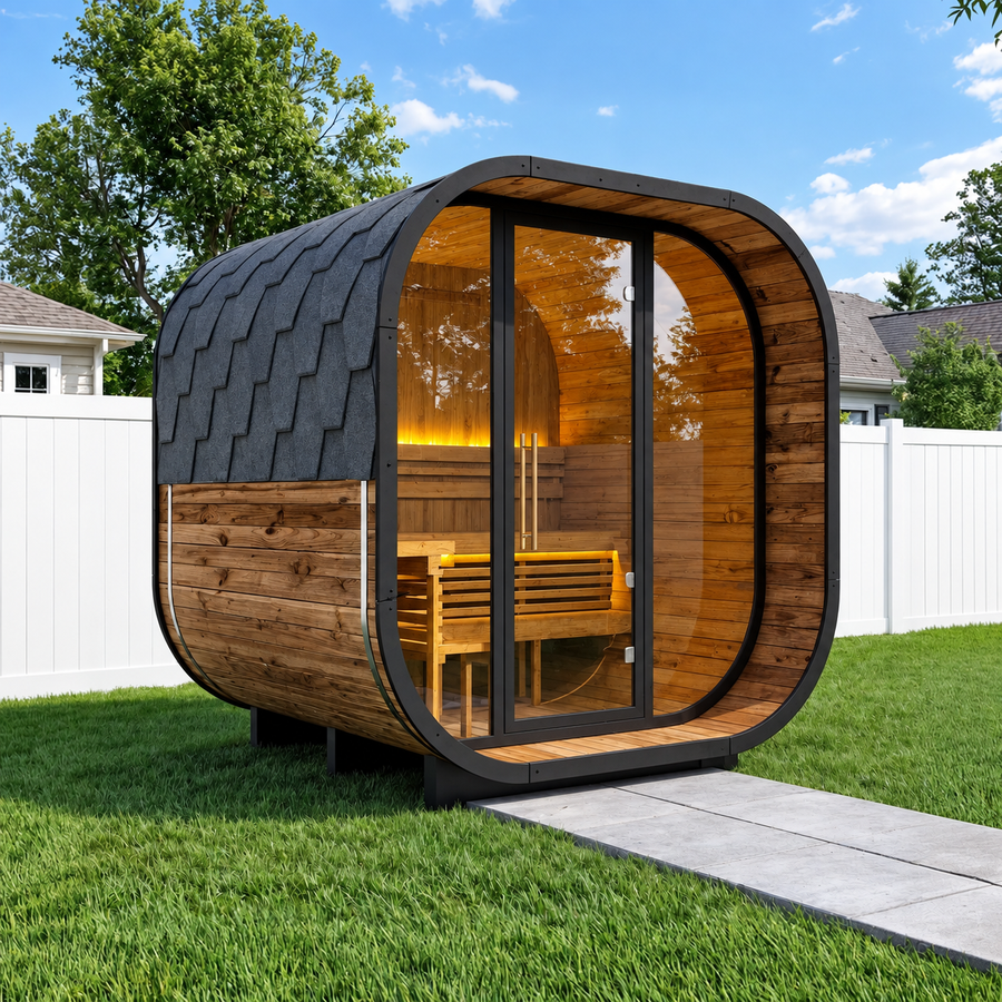 HOW FAR SHOULD AN OUTDOOR SAUNA BE FROM THE HOUSE?