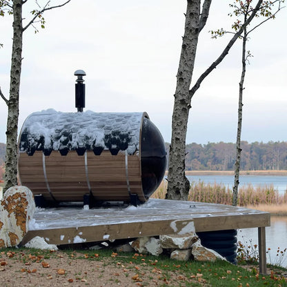 Outdoor Barrel Sauna Panoroof