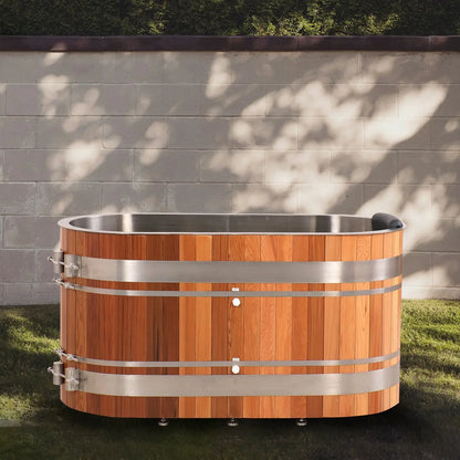 Stillwater Series U-Shaped Red Cedar Ice Bath Tub