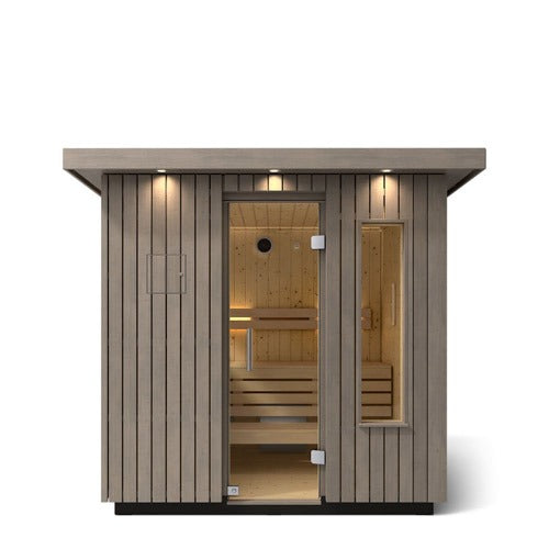 C2 Weathered Grey Outdoor Sauna