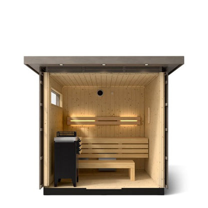 C2 Weathered Grey Outdoor Sauna