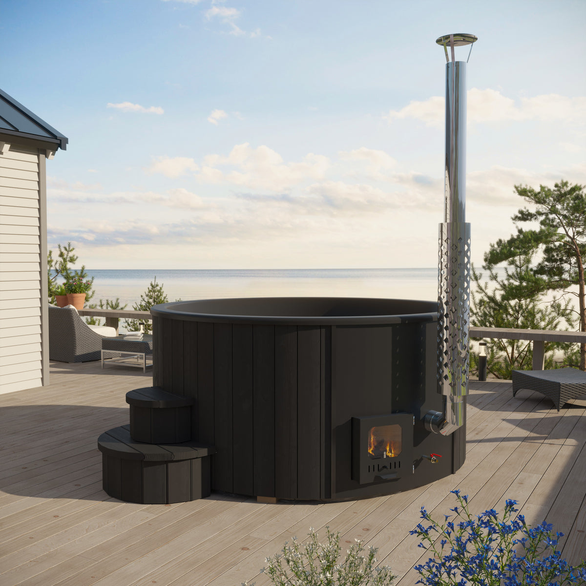 S4B Wood-Fired Outdoor Hot Tub