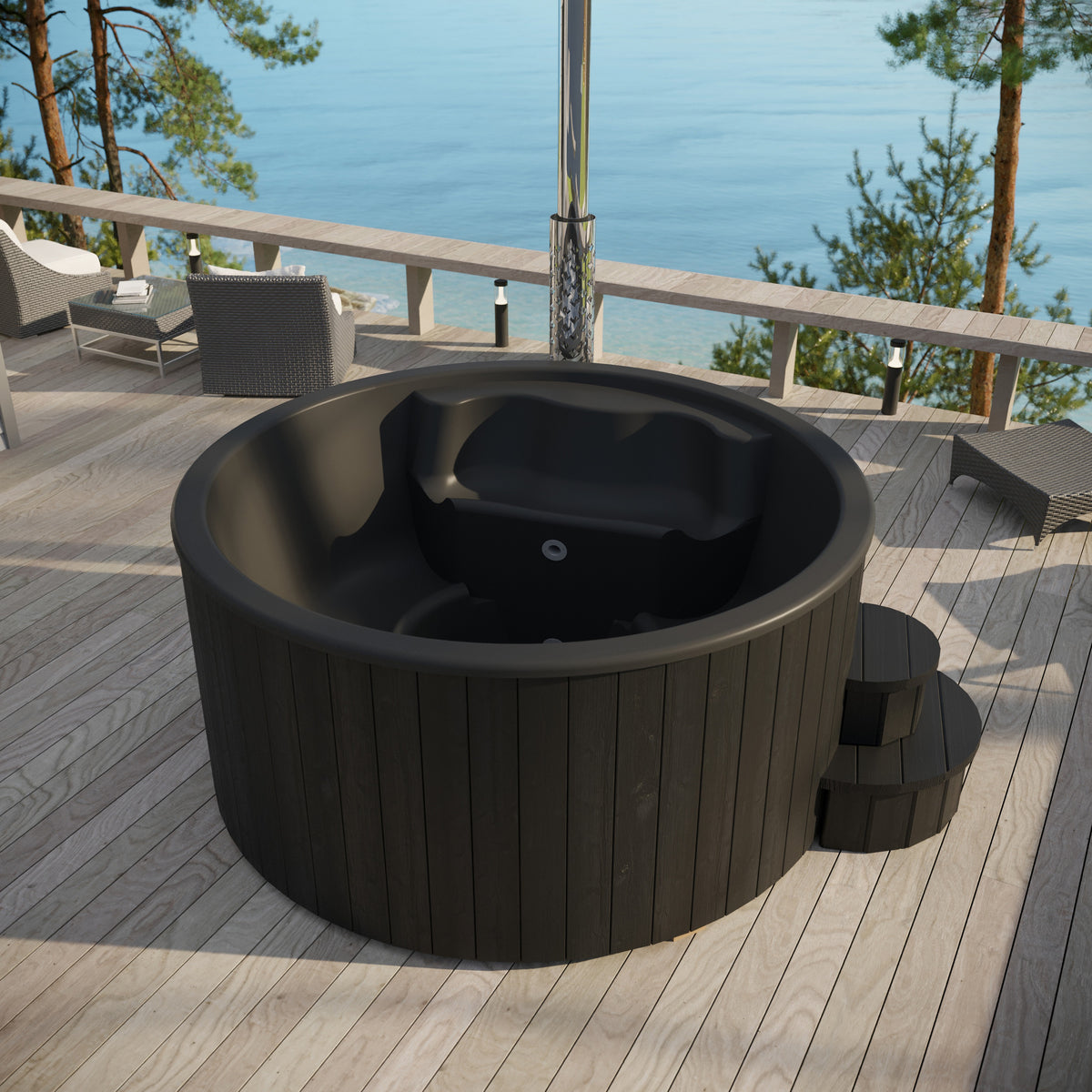 S4B Wood-Fired Outdoor Hot Tub